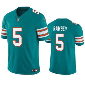 Miami Dolphins #5 Jalen Ramsey Aqua 2023 F.U.S.E Vapor Limited Stitched Jersey