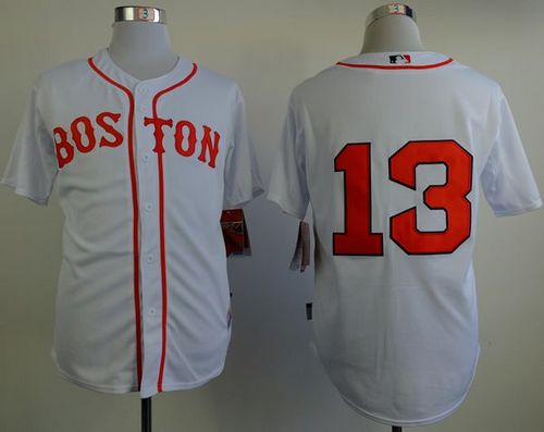 Red Sox #13 Hanley Ramirez New White Cool Base Stitched Jersey