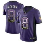 Ravens #8 Lamar Jackson Purple 2018 Drift Fashion Color Rush Limited Jersey