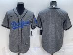 Los Angeles Dodgers Blank Gray Cool Base Stitched Jersey