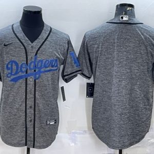 Los Angeles Dodgers Blank Gray Cool Base Stitched Jersey