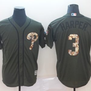 Philadelphia Phillies #3 Bryce Harper Salute To Service Cool Base Stitched Jersey