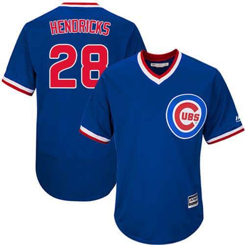 Cubs #28 Kyle Hendricks Blue Flexbase Authentic Collection Cooperstown Stitched Jersey