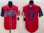 Los Angeles Dodgers #17 Shohei Ohtani Red Limited Stitched Jersey