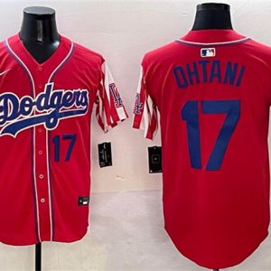 Los Angeles Dodgers #17 Shohei Ohtani Red Limited Stitched Jersey