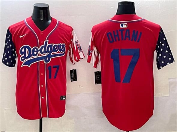 Los Angeles Dodgers #17 Shohei Ohtani Red Limited Stitched Jersey