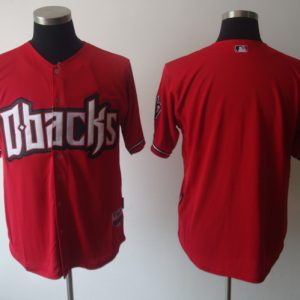 Diamondbacks Blank Red Cool Base Stitched Jersey