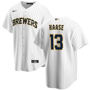 Milwaukee Brewers #13 Eric Haase White Cool Base Stitched Jersey
