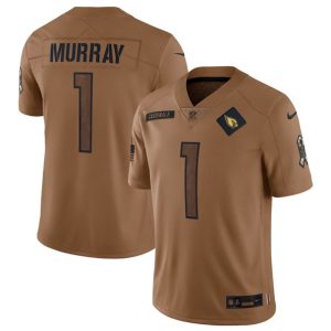 Arizona Cardinals #1 Kyler Murray 2023 Brown Salute To Service Limited Stitched Jersey