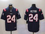 New England Patriots #24 Dell Pettus Navy Vapor Limited Stitched Jersey