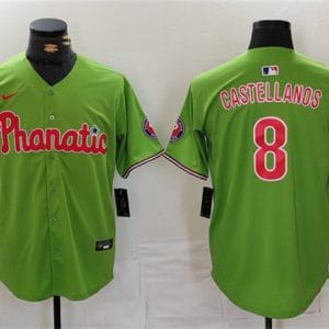 Philadelphia Phillies #8 Nick Castellanos Green With Patch Stitched Jersey