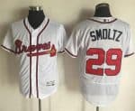 Braves #29 John Smoltz White Flexbase Authentic Collection Stitched Jersey