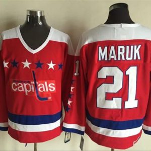 Capitals #21 Dennis Maruk Red Alternate CCM Throwback Stitched Jersey