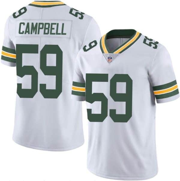 Green Bay Packers #59 De'Vondre Campbell White Stitched Jersey