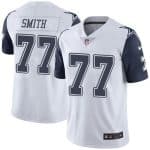 Cowboys #77 Tyron Smith White Stitched Limited Rush Nike Jersey