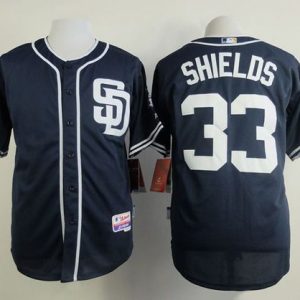 Padres #33 James Shields Dark Blue Alternate 1 Cool Base Stitched Jersey