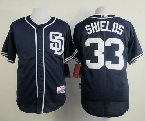 Padres #33 James Shields Dark Blue Alternate 1 Cool Base Stitched Jersey