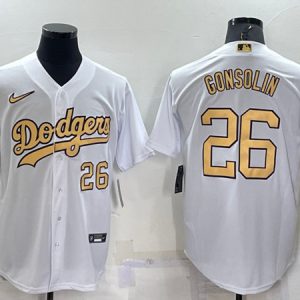 Los Angeles Dodgers #26 Tony Gonsolin 2022 All-Star White Cool Base Stitched Baseball Jersey