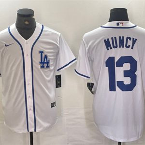 Los Angeles Dodgers #13 Max Muncy White Cool Base Stitched Jersey