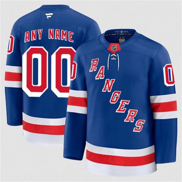 New York Rangers Custom Royal 2024-25 Home Stitched Jersey