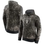 Las Vegas Raiders Black Gray Blackout Tonal Pullover Hoodie