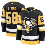 Pittsburgh Penguins #58 Kris Letang Black 2024-25 Home Stitched Jersey