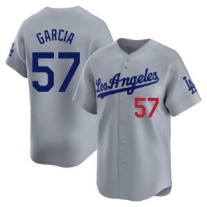 Los Angeles Dodgers #57 Luis Garcia Grey Cool Base Stitched Jersey