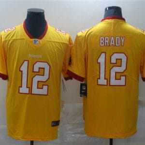 Tampa Bay Buccaneers #12 Tom Brady Yellow Limited Stitched Jersey