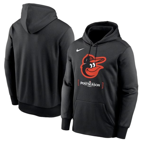Baltimore Orioles Black 2024 Postseason Collection Therma Pullover Hoodie