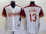 Venezuela #13 Venezuela Acuna Jr. 2023 White World Classic Stitched Jersey