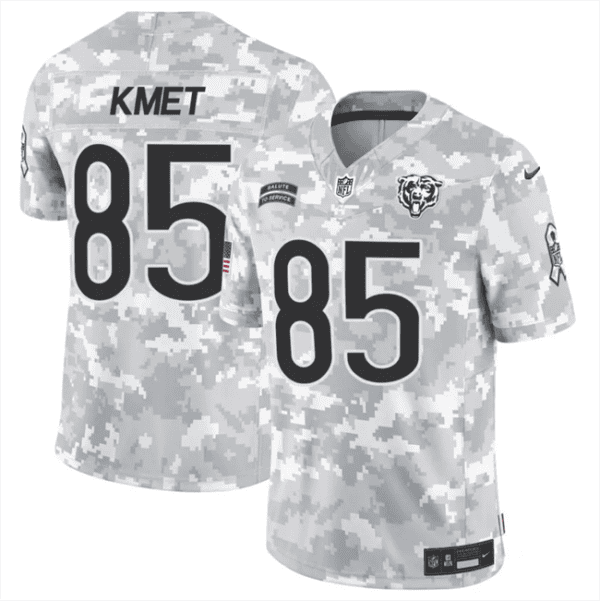 Chicago Bears #85 Cole Kmet 2024 F.U.S.E Arctic Camo Salute To Service Limited Stitched Jersey