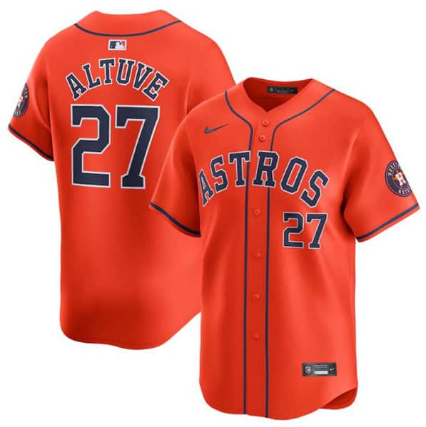 Houston Astros #27 Jose Altuve Orange 2024 Alternate Limited Stitched Jersey