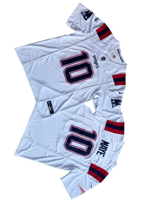 New England Patriots #10 Drake Maye White 2024 Draft F.U.S.E Vapor Limited Stitched Jersey