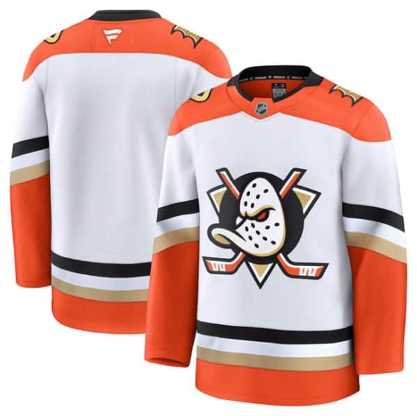 Anaheim Ducks Blank White 2024-25 Away Stitched Jersey