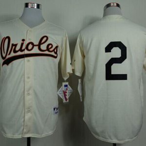 Orioles #2 J.J. Hardy Cream 1954 Turn Back The Clock Stitched Jersey