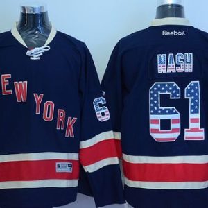 Rangers #61 Rick Nash Navy Blue USA Flag Fashion Stitched Jersey
