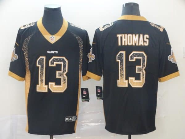 New Orleans Saints #13 Michael Thomas Black Drift Fashion Color Rush Limited Stitched Jersey