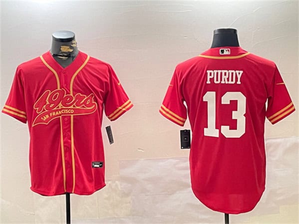 San Francisco 49ers #13 Brock Purdy Red Cool Base Stitched Jersey