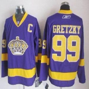 Kings #99 Wayne Gretzky Purple Stitched Jersey
