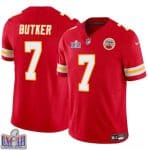 Kansas City Chiefs #7 Harrison Butker Red F.U.S.E. Super Bowl LVIII Patch Vapor Untouchable Limited Stitched Jersey