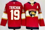 Florida Panthers #19 Matthew Tkachuk Red 2024-25 Home With A Patch Stitched Jersey