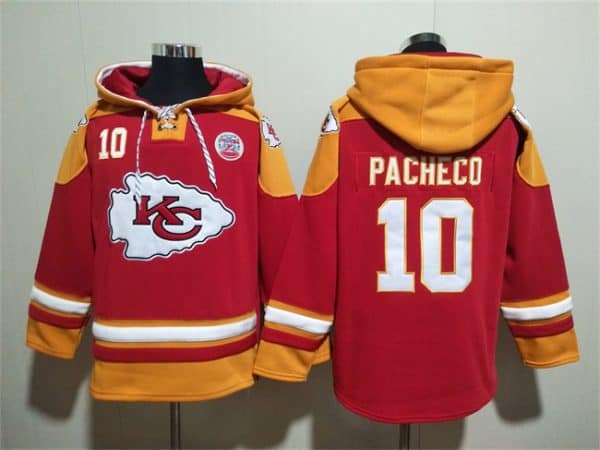 Kansas City Chiefs #10 Isiah Pacheco Red Ageless Must-Have Lace-Up Pullover Hoodie