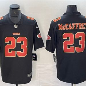 San Francisco 49ers #23 Christian McCaffrey Black Vapor Untouchable Limited Stitched Jersey