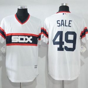 White Sox #49 Chris Sale White New Cool Base Alternate Home Stitched Jersey