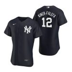 New York Yankees #12 Isiah Kiner-Falefa Black Flex Base Stitched Jersey