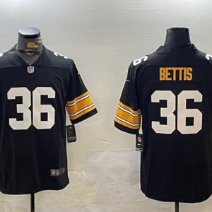 Pittsburgh Steelers #36 Jerome Bettis Black Vapor Untouchable Stitched Jersey