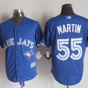 Blue Jays #55 Russell Martin Blue New Cool Base Stitched Jersey