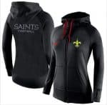 Nike New Orleans Saints Full-Zip Performance Hoodie Black