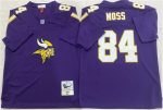 Minnesota Vikings #84 Randy Moss Purple Throwback Football Stitched Jersey