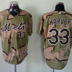 Mets #33 Matt Harvey Blue(Grey NO.) Alternate Road Cool Base Stitched Jersey